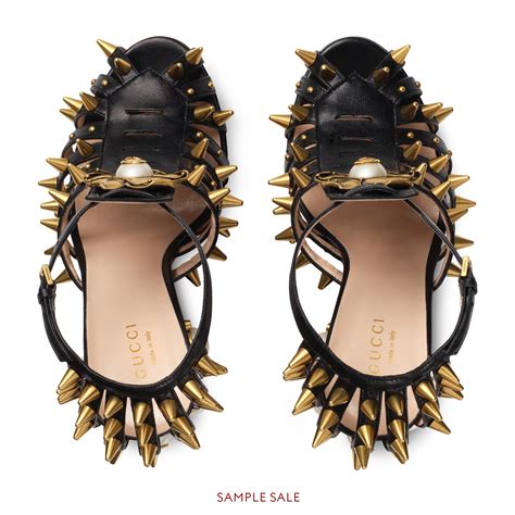 gucci studded sandals|authentic gucci sandals.